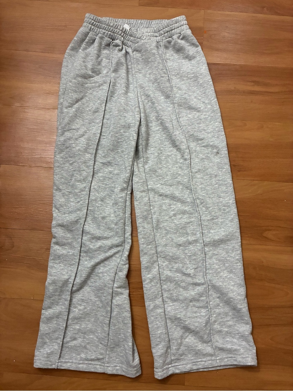 Yozy Light Gray Wide-Leg Sweatpants Size M